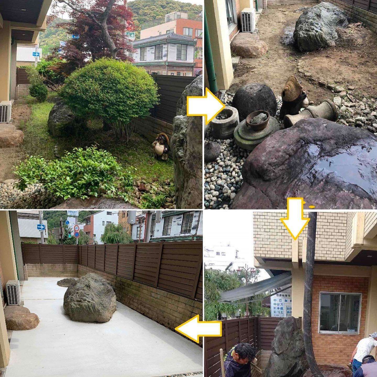 岐阜市内のお客様のお庭の改装工事をさせていただきました