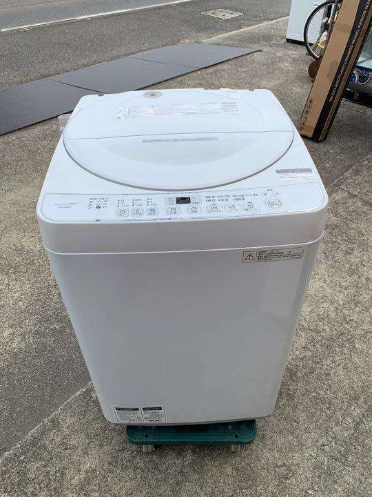 シャープ 6.0㎏全自動洗濯機 ES-G60TC-W  2017年製