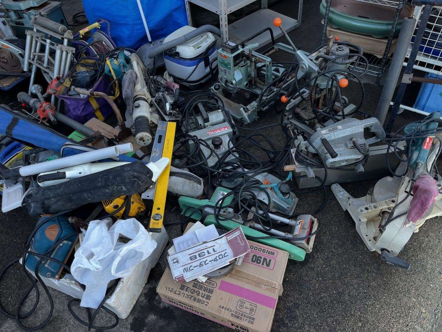 電動工具・大工道具を多数お持ち込み|動作品・不動品すべて買取&引取りさせていただきました